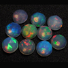 7mm - Round - AAAAAAA - High Quality - Rose Cut - Faceted - Ethiopian Opal Full Amazing Gorgeous Full Multy Colour flashy Fire - 10 pcs